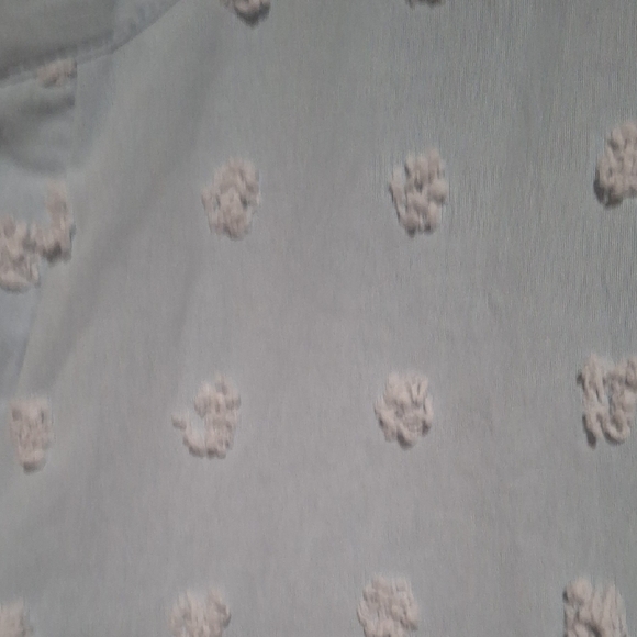 Merokeety Wome's Elegant Light Blue Blouse with Textured Design Size L - Picture 5 of 9